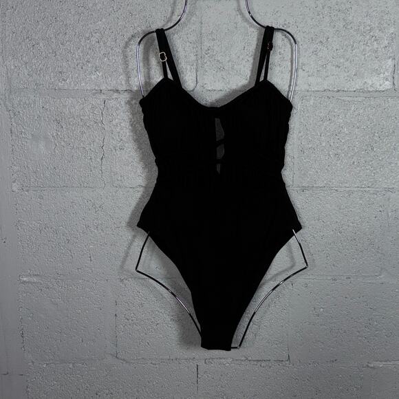 Becca Women's Color Code Cutout One-Piece Swimsuit Black large $138 - Picture 1 of 9